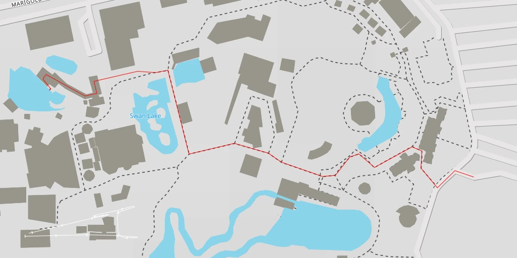 Map of the trail for Enchanted Kingdom - RSBS Boulevard - Santa Rosa