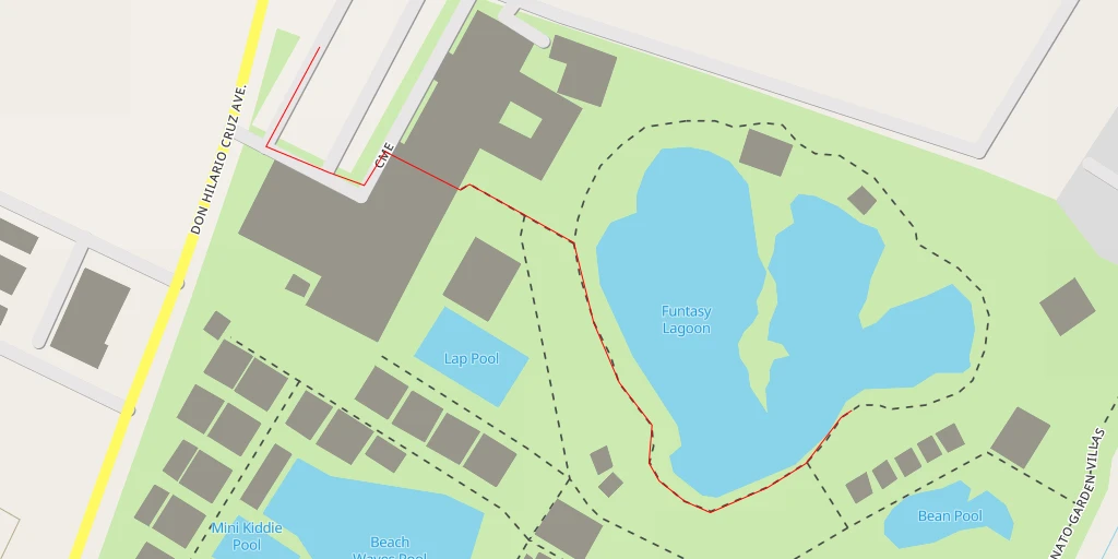 Map of the trail for Funtasy Lagoon