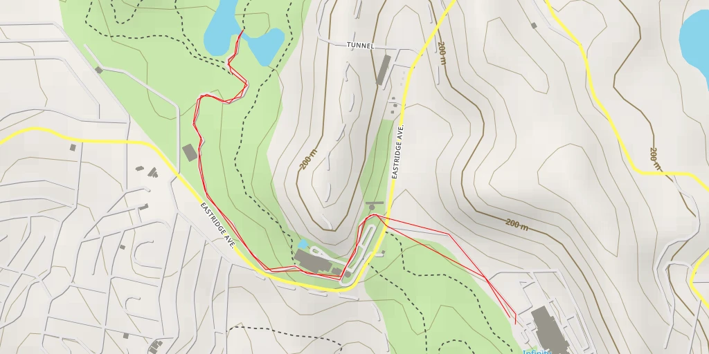 Carte de l'itinéraire :  Eastridge Avenue