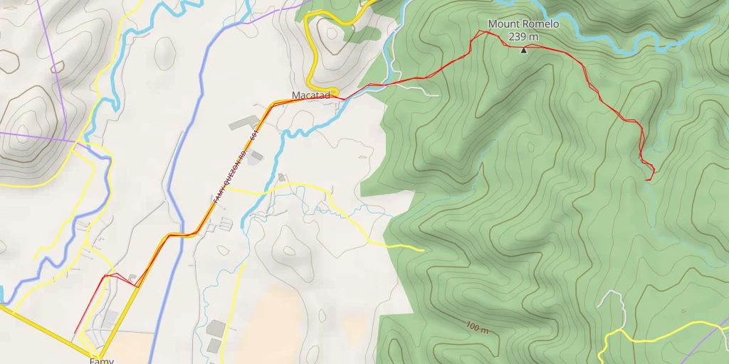 Carte de l'itinéraire :  Sanpalog falls