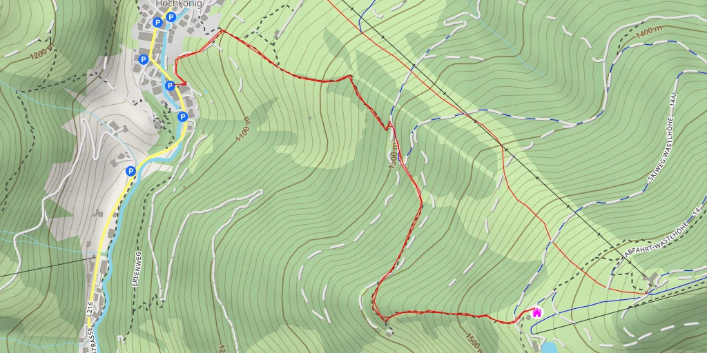 Carte de l'itinéraire :  Bürglalm