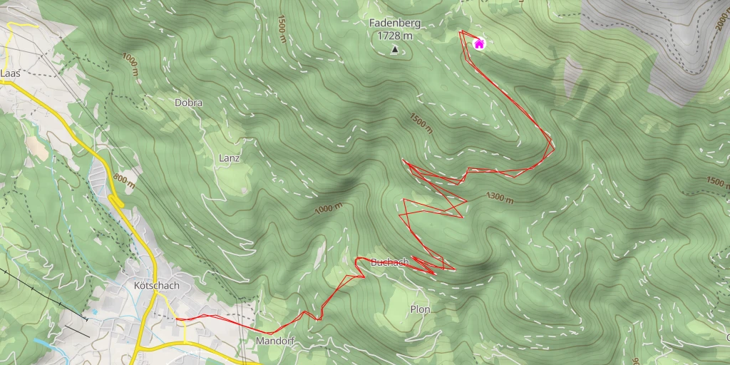 Map of the trail for Ploneralm