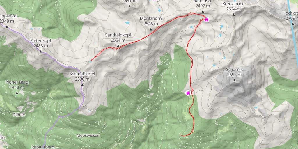 Map of the trail for Wildsee