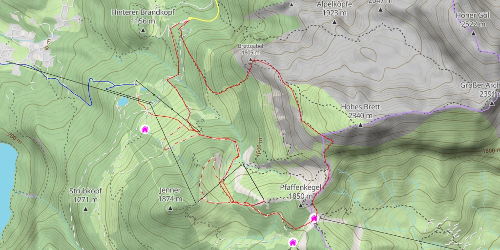 Map of the trail for Carl-von-Stahl-Haus