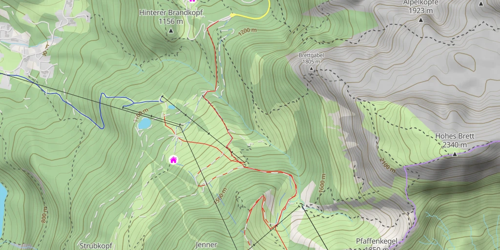 Map of the trail for Notausstieg