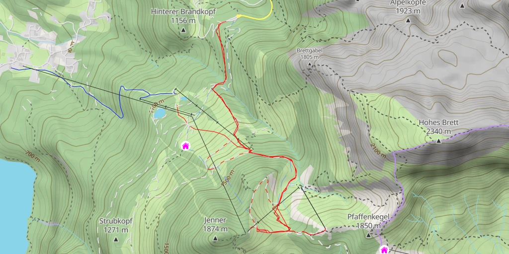 Carte de l'itinéraire :  Jennerbahn Bergstation - Schönau am Königssee