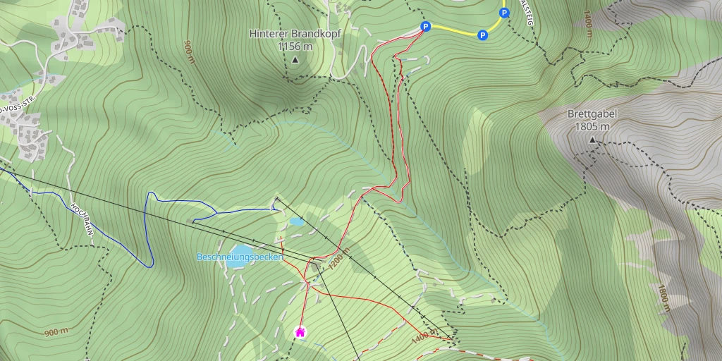 Map of the trail for Dr.-Hugo-Beck-Haus