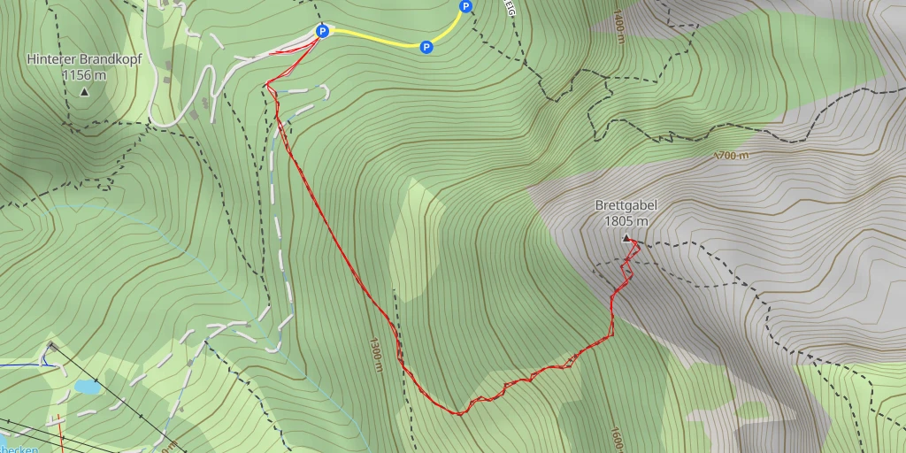 Map of the trail for Brettgabel