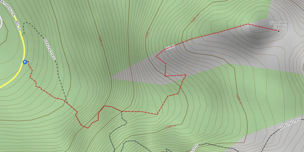 Map of the trail for Dürreckberg