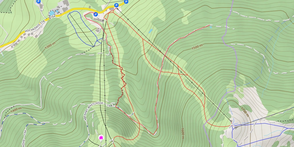 Map of the trail for Hochkönig Straße - Hochkönig Straße