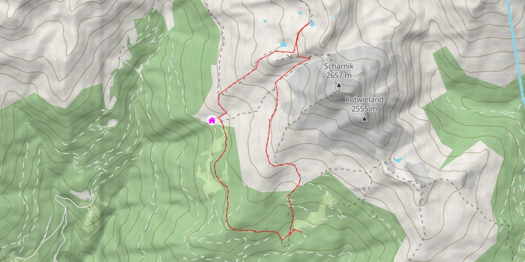 Map of the trail for auf den Scharnick - auf den Scharnick