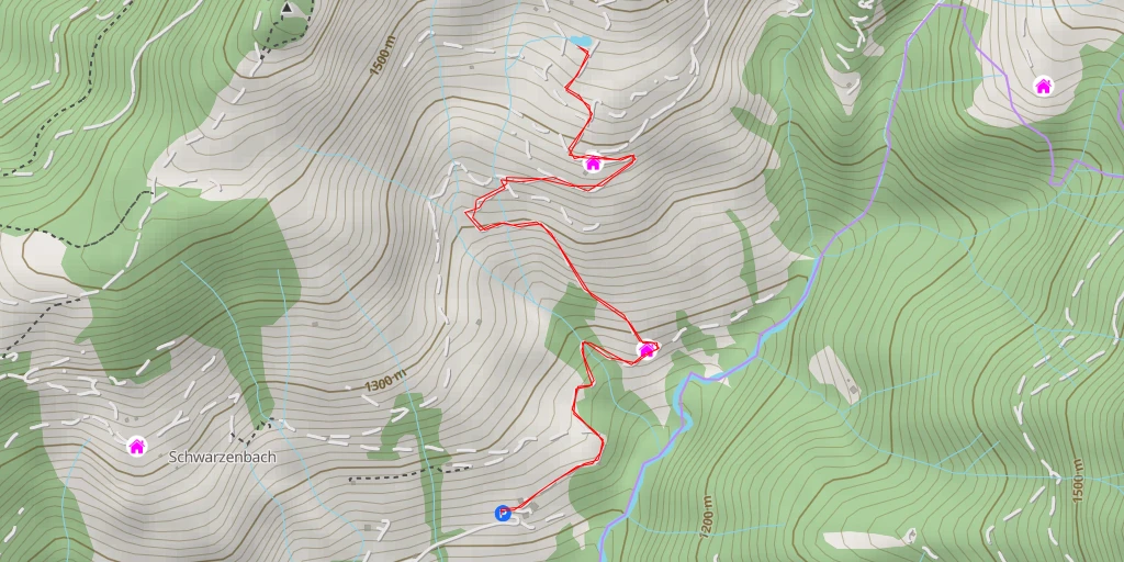 Map of the trail for Moosalm - Schwarzenbach