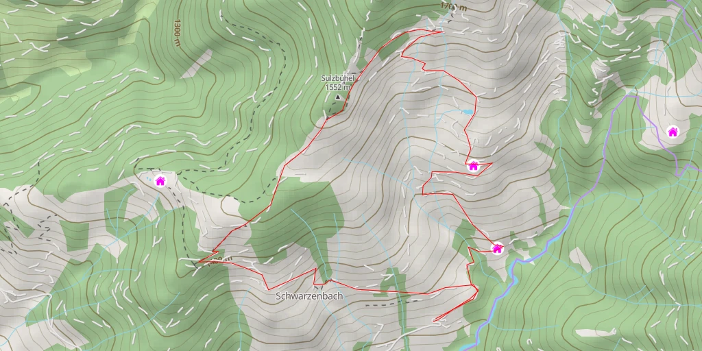 Map of the trail for Einersbachstraße