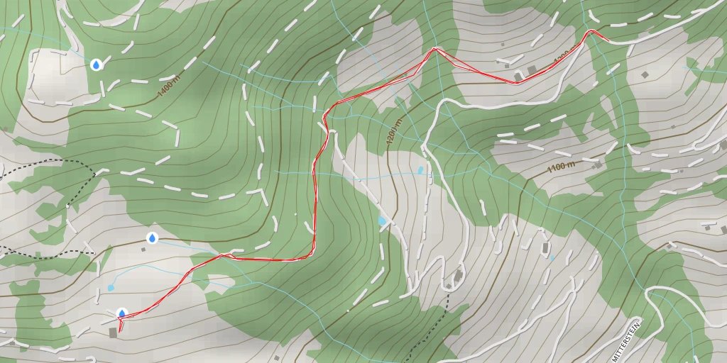 Map of the trail for Meislsteinalm