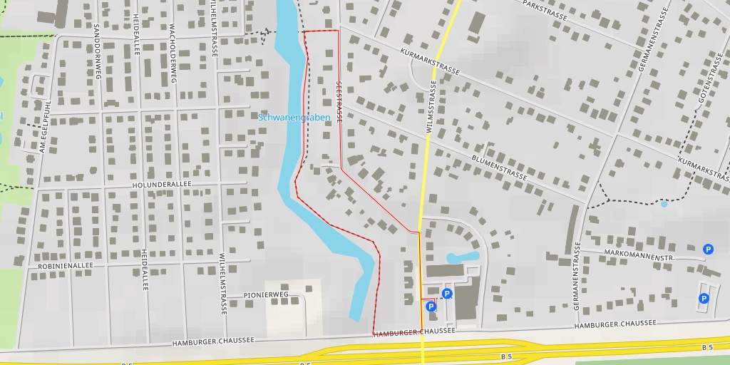 Map of the trail for Schwanengraben