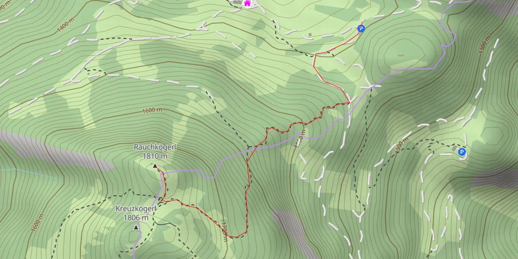 Carte de l'itinéraire :  Rauchkögerl