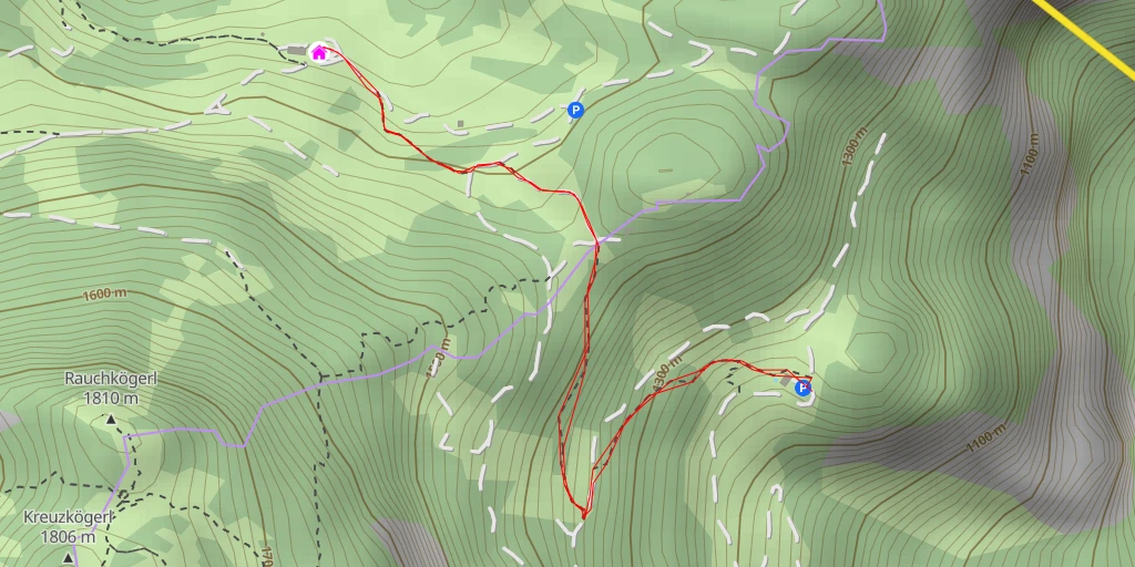 Map of the trail for Kögerlalm