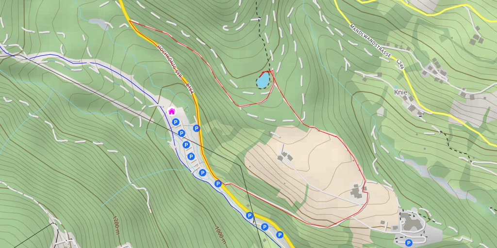 Map of the trail for Hochkönig Straße