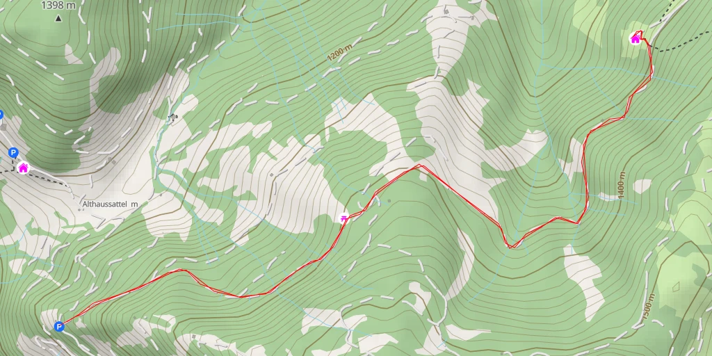 Map of the trail for Pronebenalm