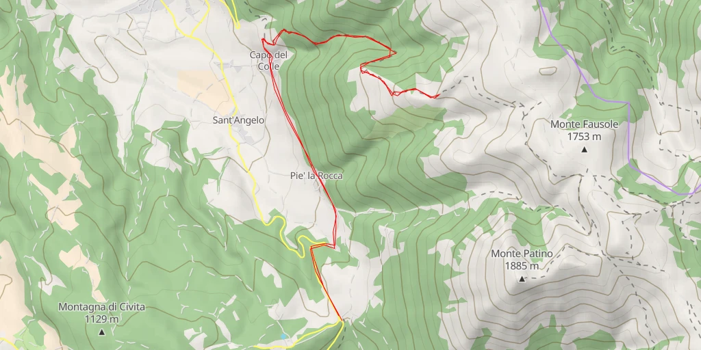 Map of the trail for Le Mandriole