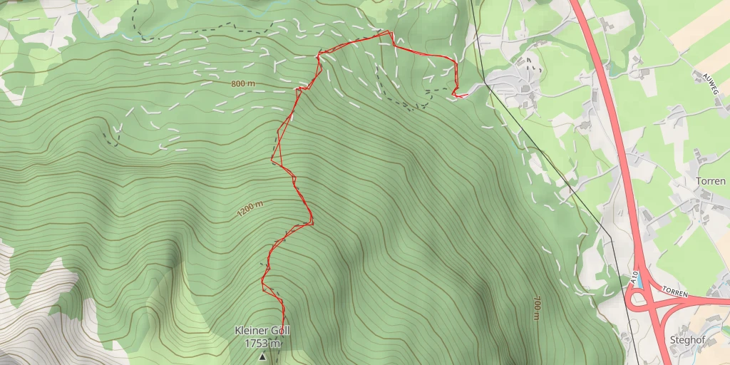 Map of the trail for Hexenkesselsteg