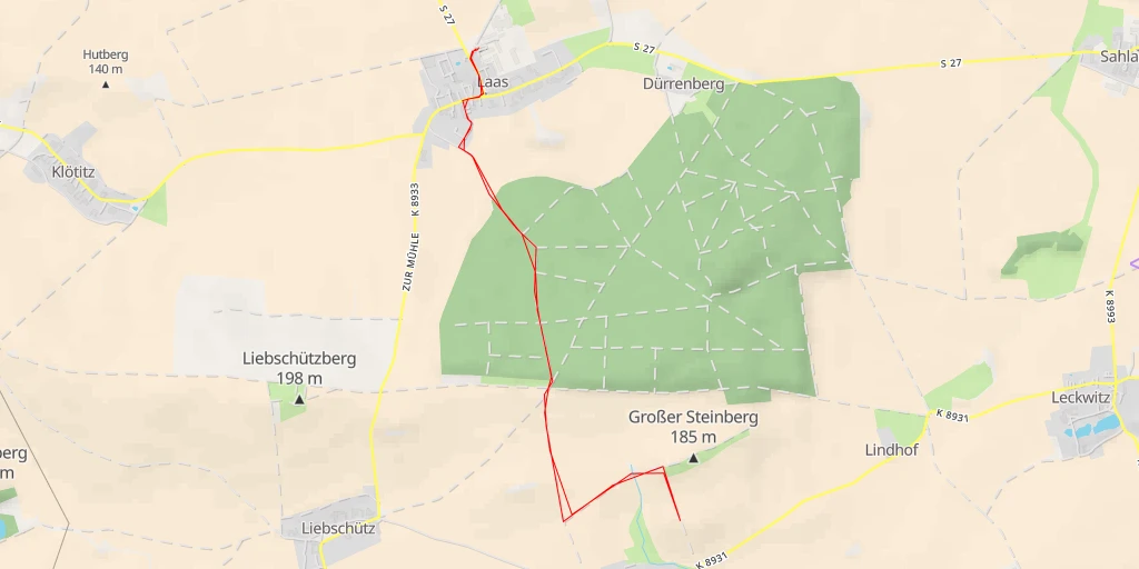 Map of the trail for Kleiner Steinberg