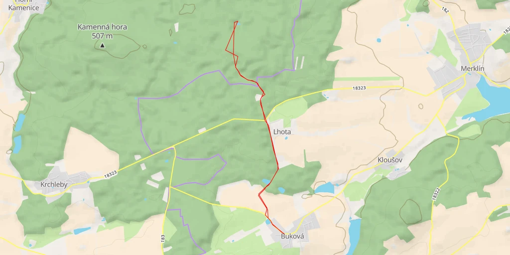 Map of the trail for Holýšov