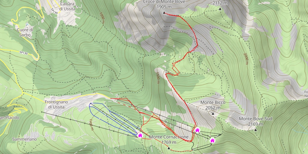 Map of the trail for Croce di Monte Bove