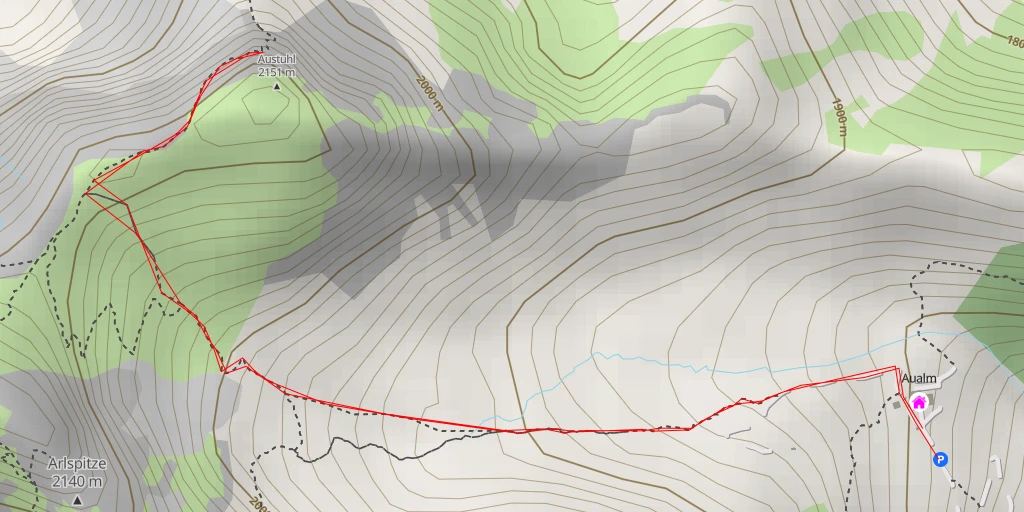 Map of the trail for Austuhl