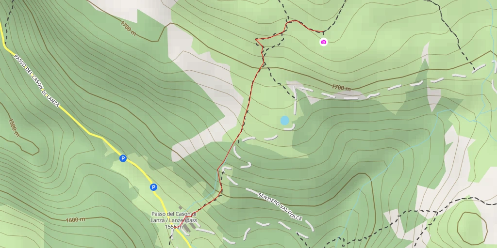 Map of the trail for Sentiero del Formaggio - Paularo