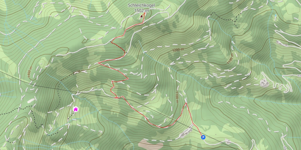 Map of the trail for Schleichkogel