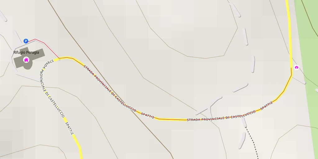 Map of the trail for AI - Strada provinciale di Castelluccio - Norcia