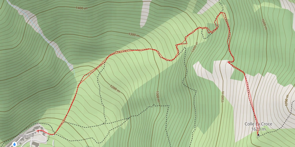 Map of the trail for Colle La Croce