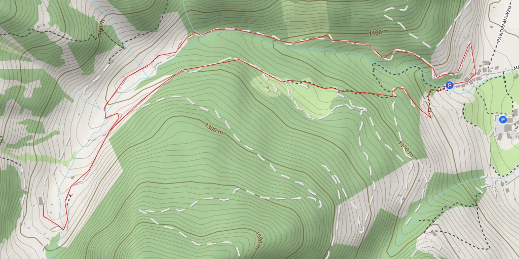 Map of the trail for Aigenalm-Paulhütte