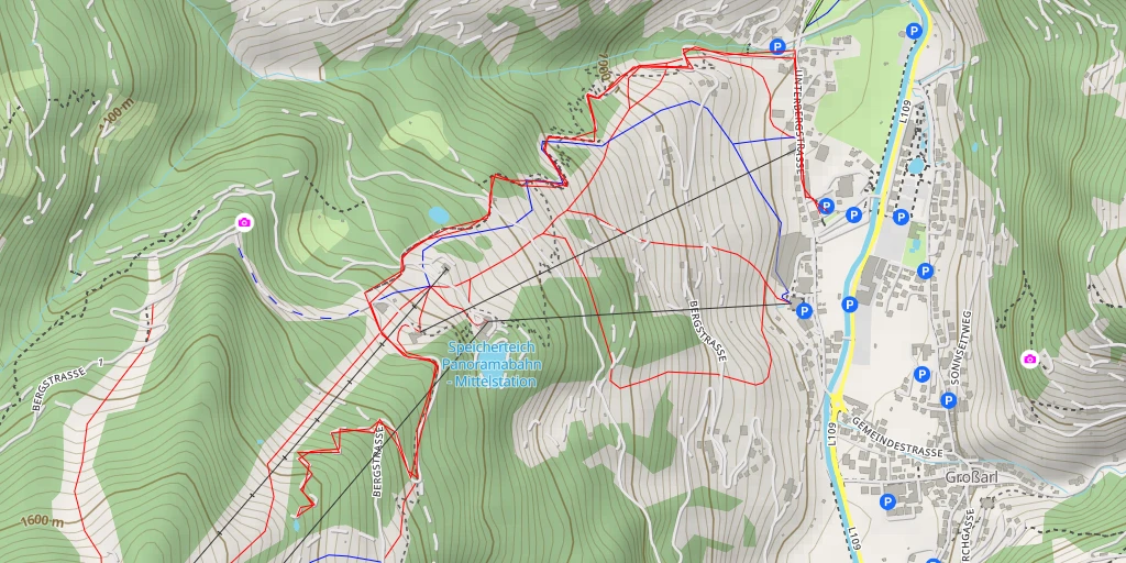 Carte de l'itinéraire :  Singletrail Großarltal 2