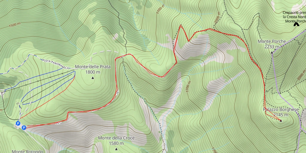 Map of the trail for Palazzo Borghese