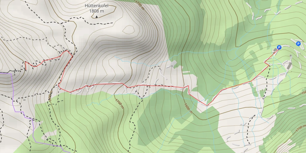 Map of the trail for Gucklöcher