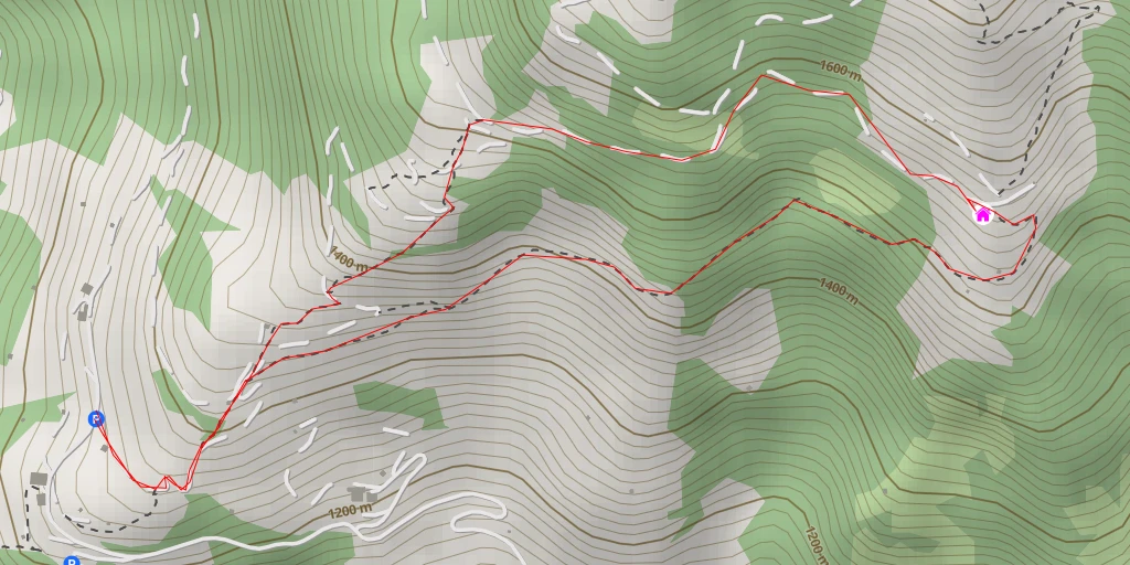 Map of the trail for Gerstreitalm