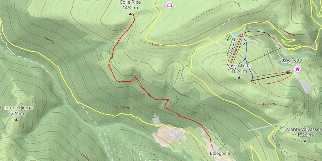 Map of the trail for Colle Ripe