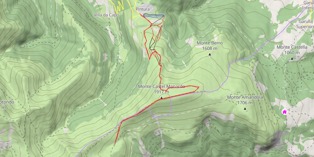 Map of the trail for Pescolletta