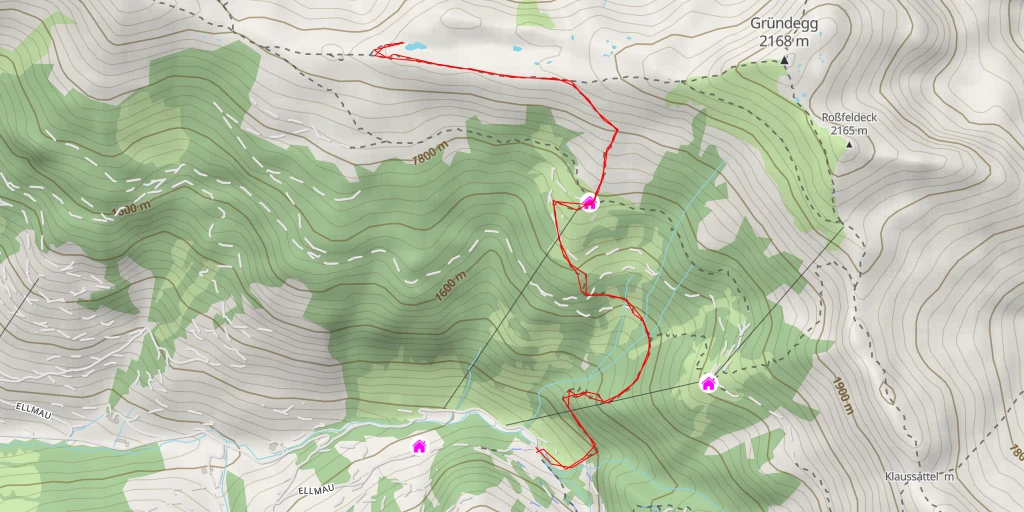 Map of the trail for Ellmau