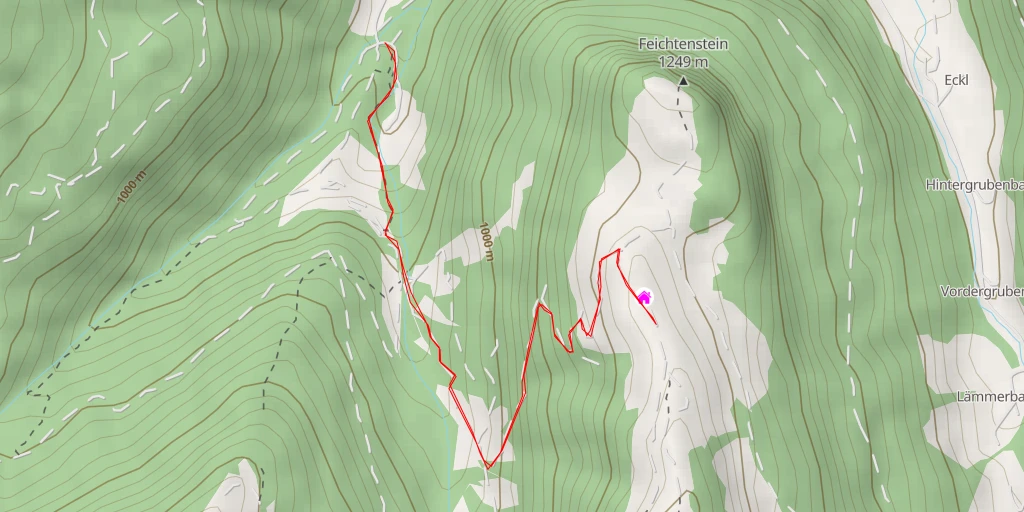 Map of the trail for Stegleitnhütte