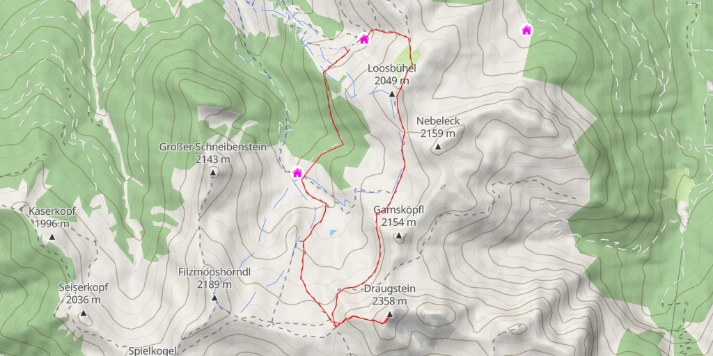 Carte de l'itinéraire :  Draugstein