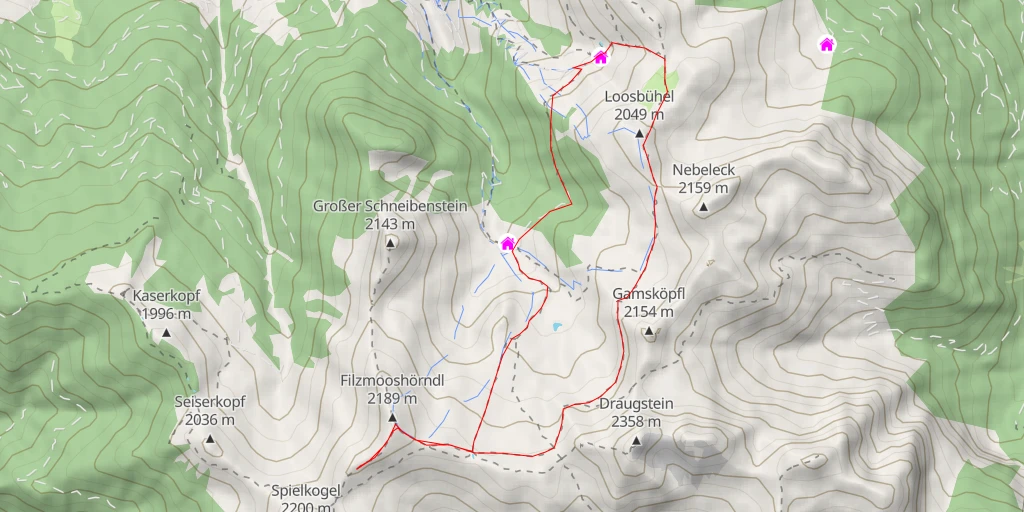 Map of the trail for Großer Himmel