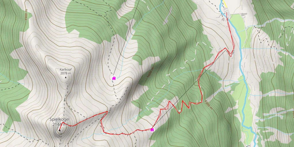 Carte de l'itinéraire :  Spielkogel