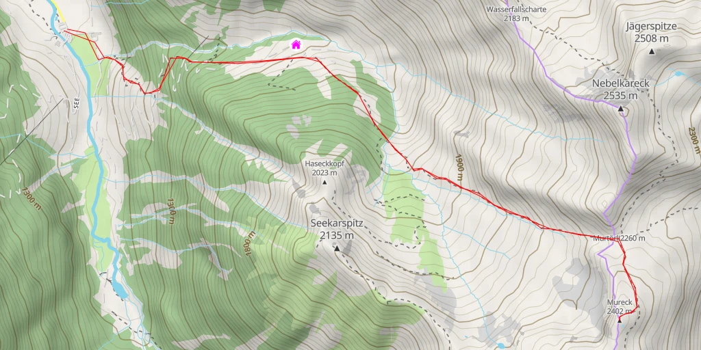 Map of the trail for Mureck