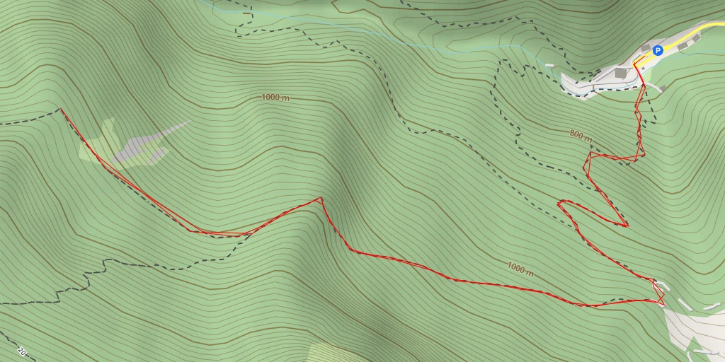 Map of the trail for AI - Prato Porfidia - Montefortino