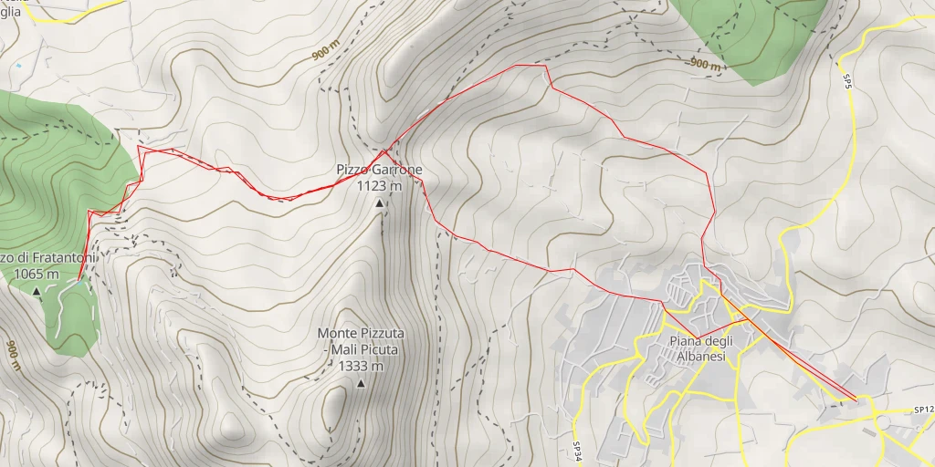 Map of the trail for Strasatto