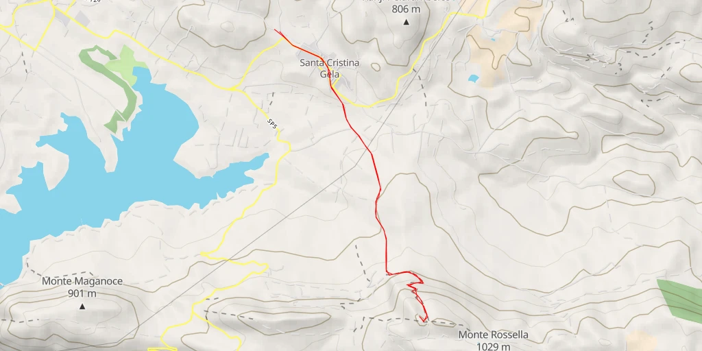 Map of the trail for Monte Leardo