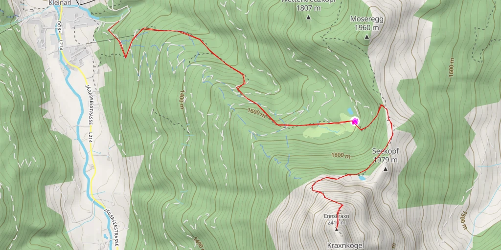 Map of the trail for Ennskraxn